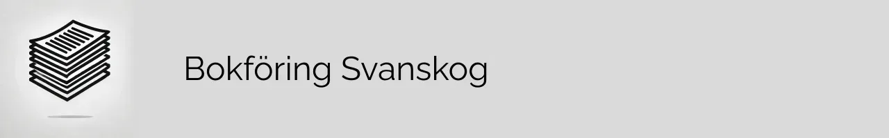 Bokföring Svanskog